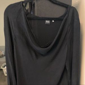 Black Saks Fifth Avenue Silk Blouse Large